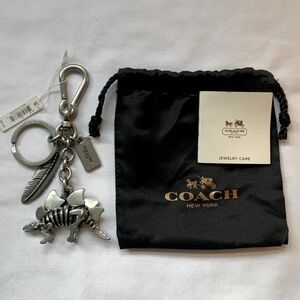 RARE Coach Dinosaur Stegosaurus “Steggy” Keychain Bag Charm